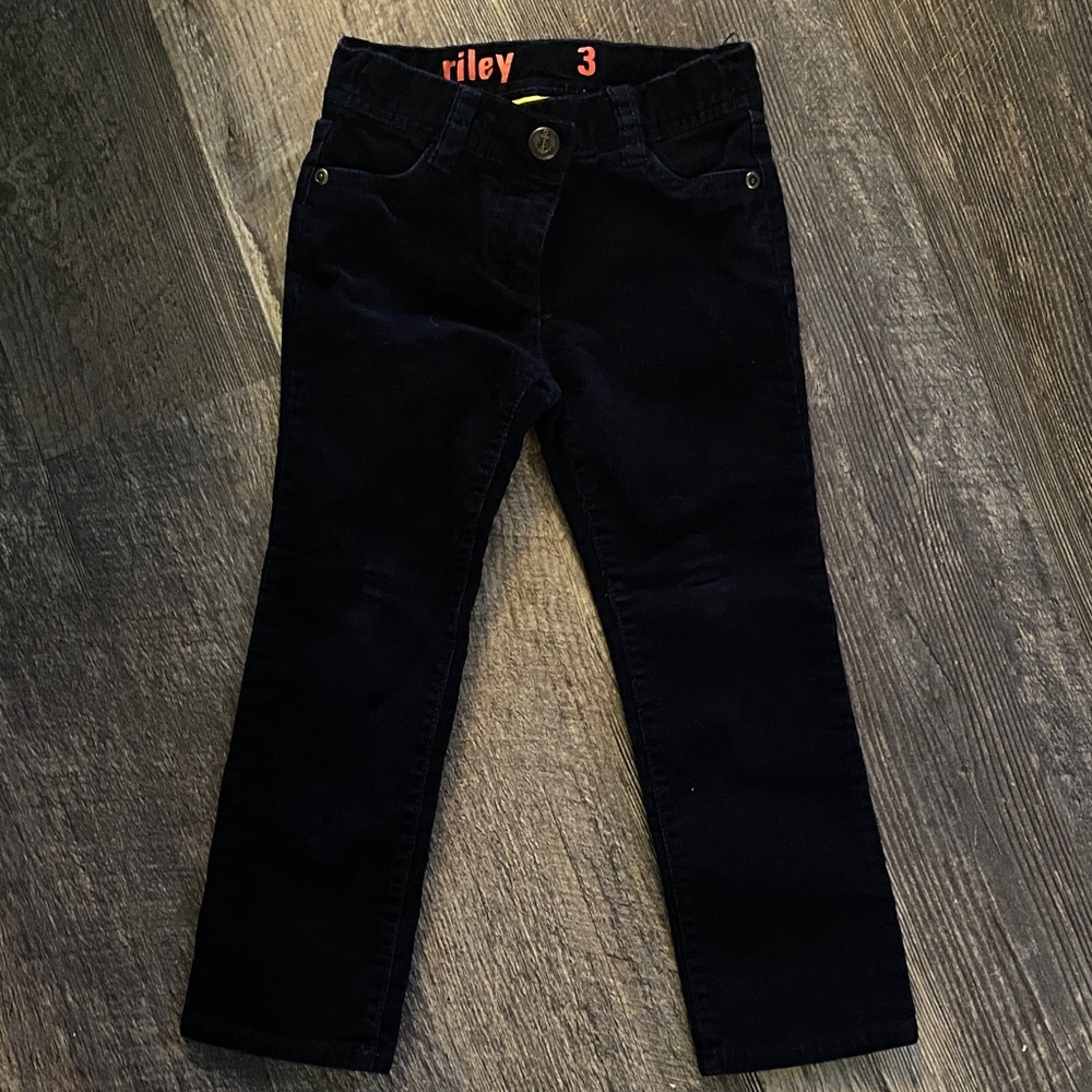 Kids Navy Corduroy Pants